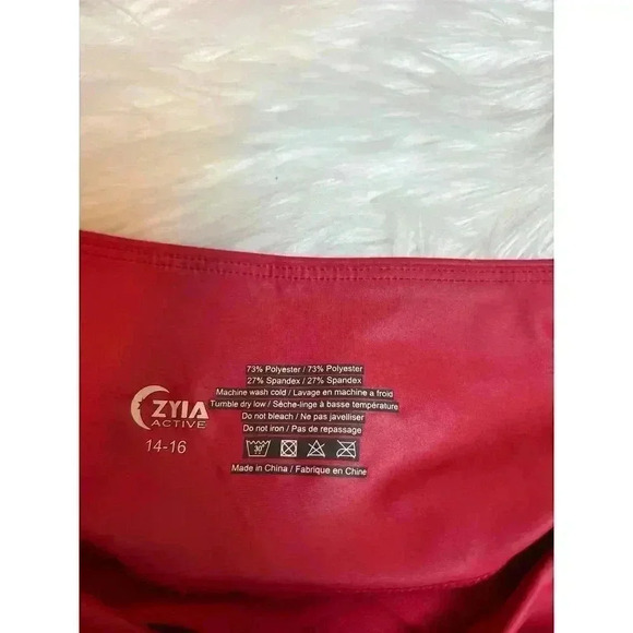 Zyia Active Red Metallic Leggings Size 14-16 - Picture 4 of 4